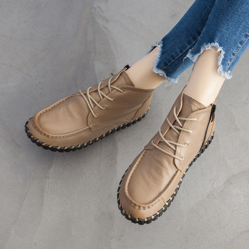 Sepatu Bot Kulit Asli Sepatu O - Oxford Lace Up Women ulasan dan harga