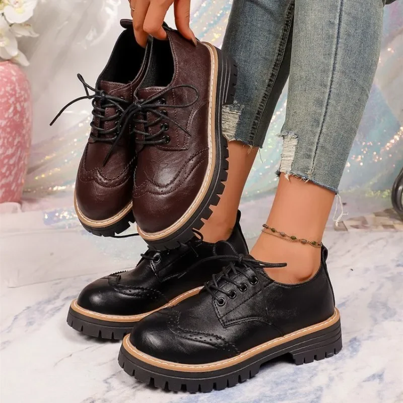 Sepatu Oxford Platform Klasik  - Oxford Lace Up Women ulasan dan harga